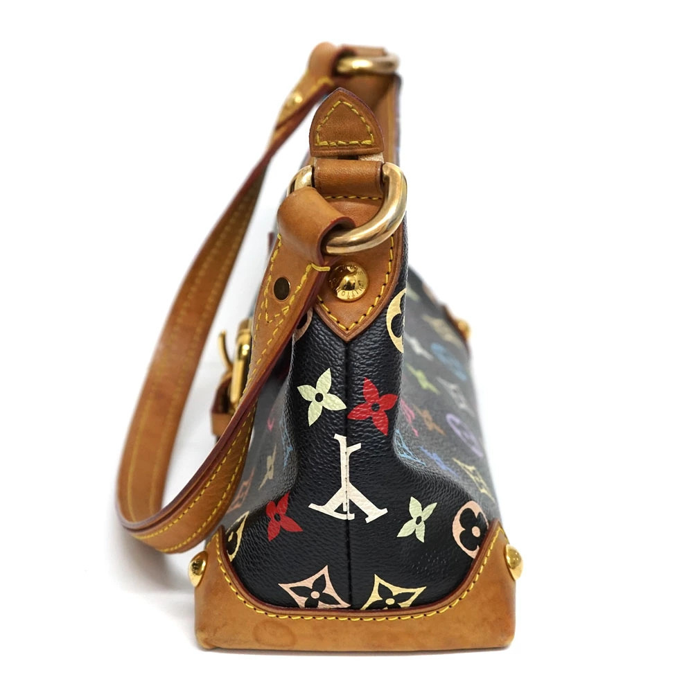 Louis Vuitton Leather Multicolor White Eliza Canvas Shoulder Monogram Bag